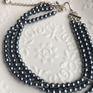 Vintage 90s Pearl Three Strand Choker